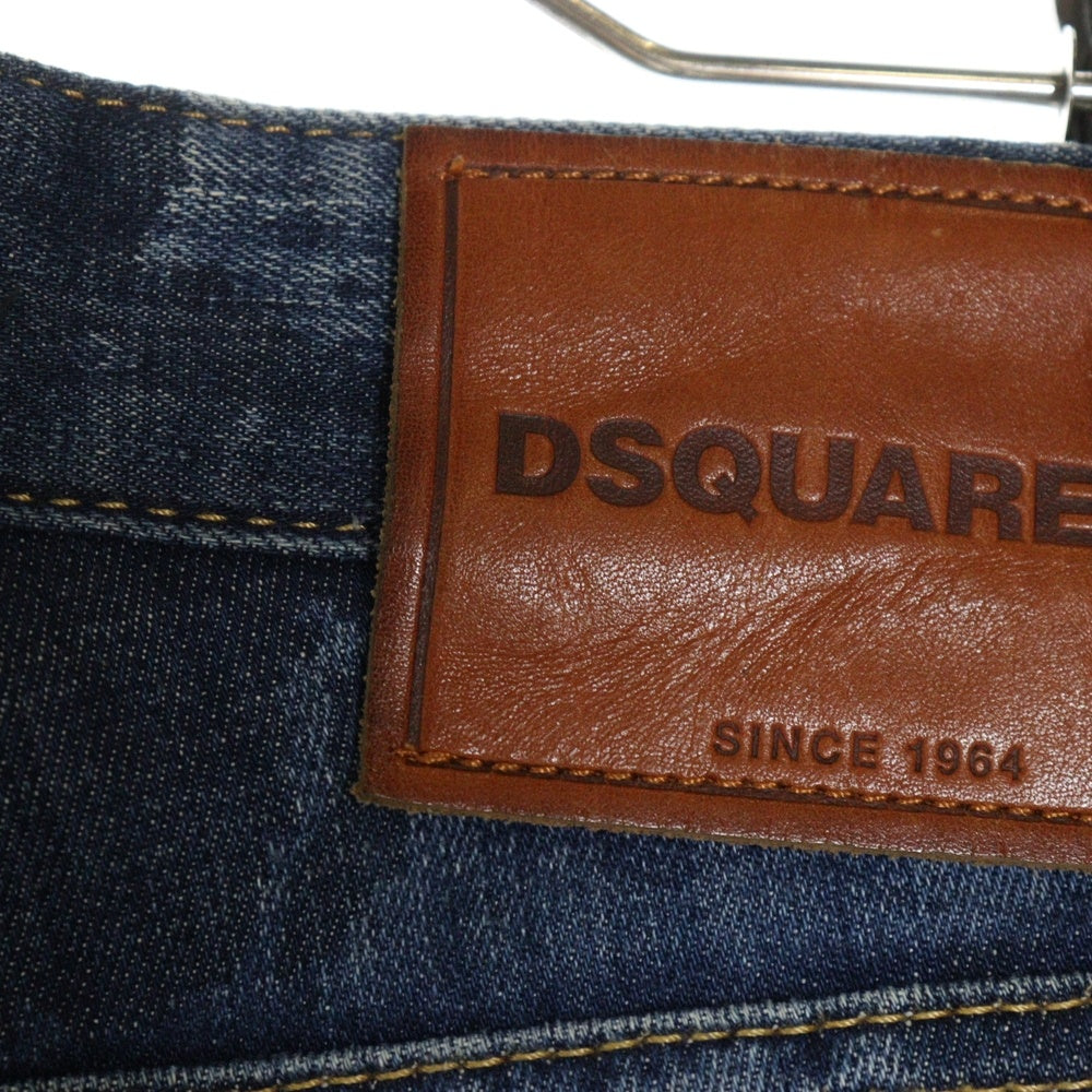 DSQUARED2(ディースクエアード) 17SS Slim Jean ダメージ加工 ボタンフライ スリムフィット デニムパンツ インディゴ S74LB0102