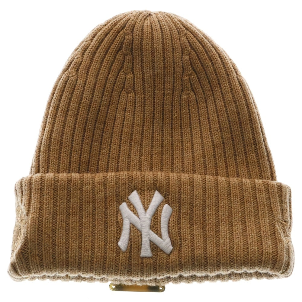 KITH(キス) ×NEW ERA NEW YORK YANKEES KNIT BEANIE ニューエラ ニューヨークヤンキース リブニットビーニー ニット帽 帽子 ブラウン 21-095-060-0021-4-0