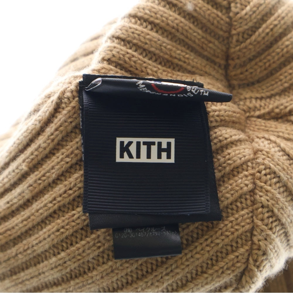 KITH(キス) ×NEW ERA NEW YORK YANKEES KNIT BEANIE ニューエラ ニューヨークヤンキース リブニットビーニー ニット帽 帽子 ブラウン 21-095-060-0021-4-0