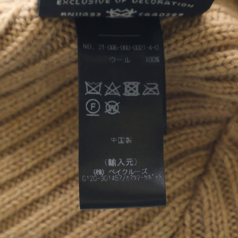 KITH(キス) ×NEW ERA NEW YORK YANKEES KNIT BEANIE ニューエラ ニューヨークヤンキース リブニットビーニー ニット帽 帽子 ブラウン 21-095-060-0021-4-0
