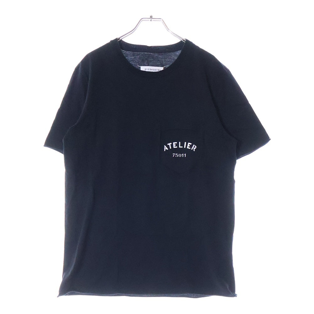 Martin Margiela 10(マルタンマルジェラ) 18SS ATELIER 75011 POCKET TEE アトリエ75011 ポケットTシャツ 半袖クルーネックカットソー ブラック S30GC0636