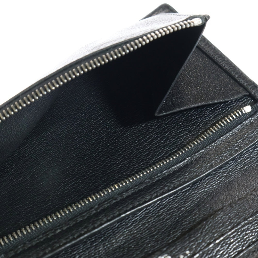 HERMES(エルメス) ベアンスフレ アリゲーター □I刻印 二つ折り 長財布 ブラック