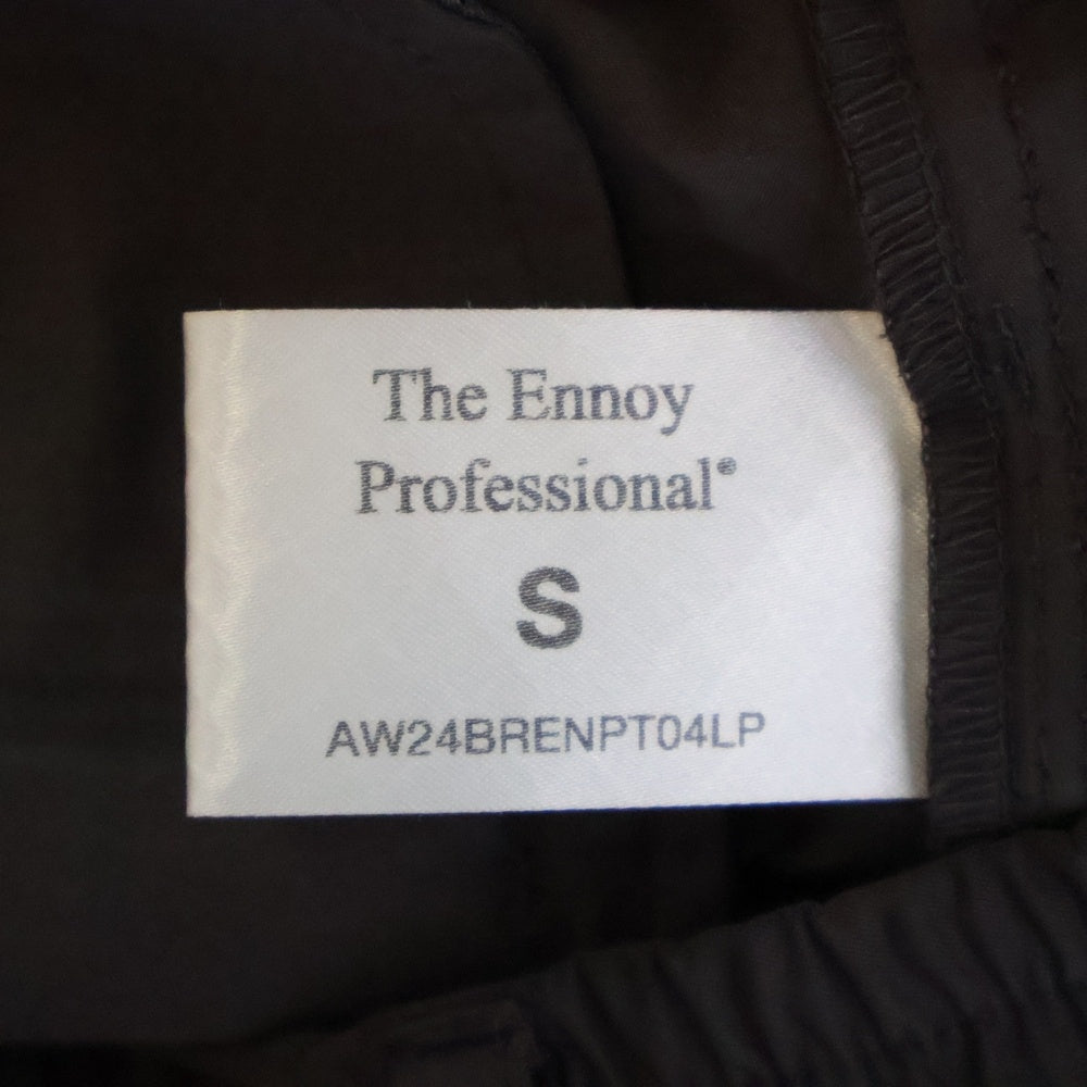 ENNOY(エンノイ) 24AW CPN ロゴ刺繍 ナイロンパンツ ブラウン AW24BRENPT04LP