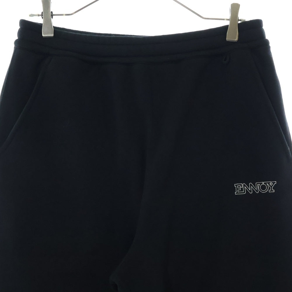 ENNOY(エンノイ) 24AW ELECTRIC LOGO SWEAT PANTS エレクトリックロゴ刺繍 スウェットパンツ ブラック AW24BRENPT07NTL