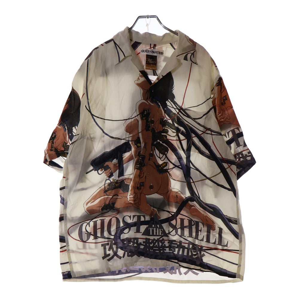 WACKO MARIA(ワコマリア) 23SS ×GHOST IN THE SHELL / S/S HAWAIIAN SHIRT TYPE-3 攻殻機動隊 オープンカラー ハワイアン半袖シャツ ホワイト GITS-WM-HI03