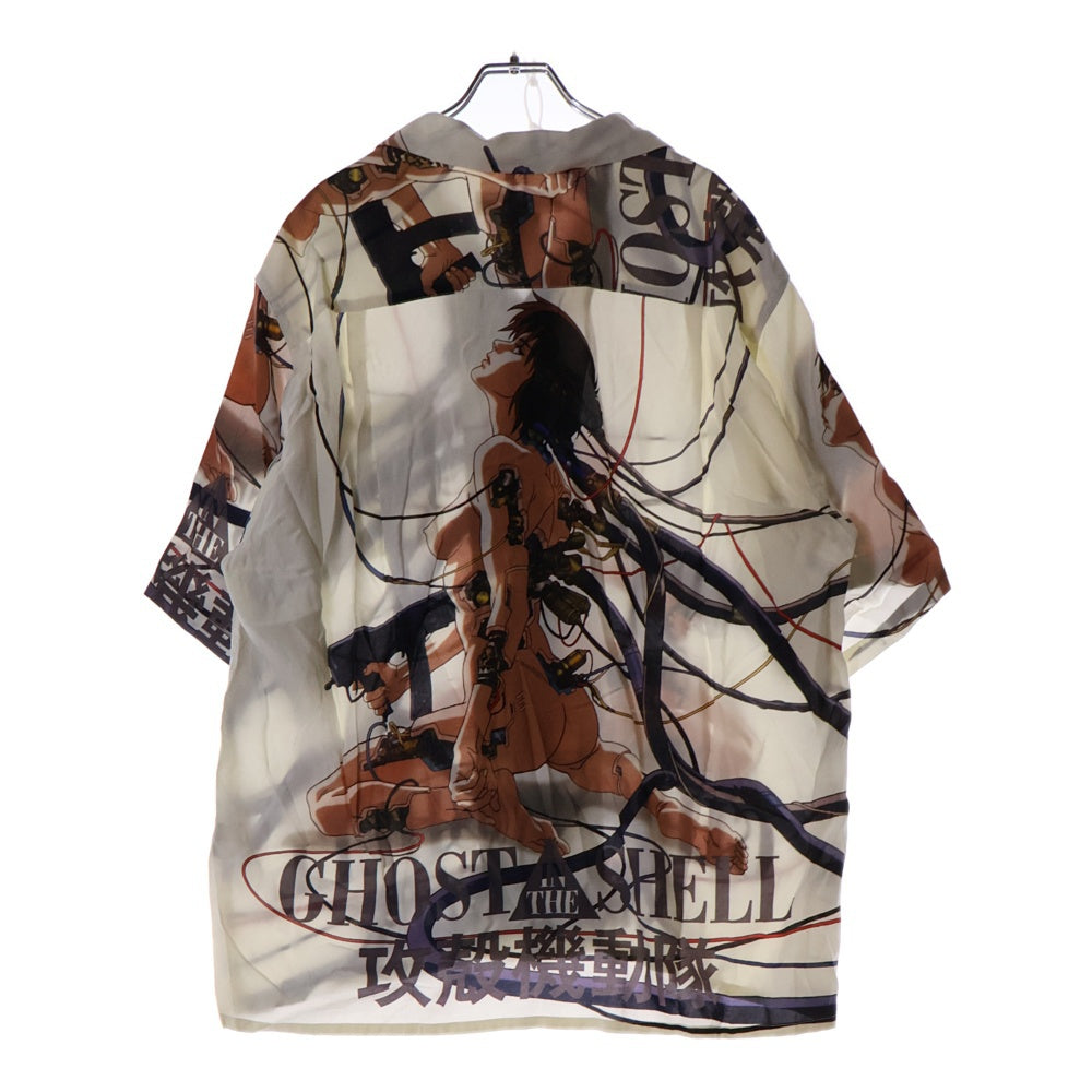 WACKO MARIA(ワコマリア) 23SS ×GHOST IN THE SHELL / S/S HAWAIIAN SHIRT TYPE-3 攻殻機動隊 オープンカラー ハワイアン半袖シャツ ホワイト GITS-WM-HI03