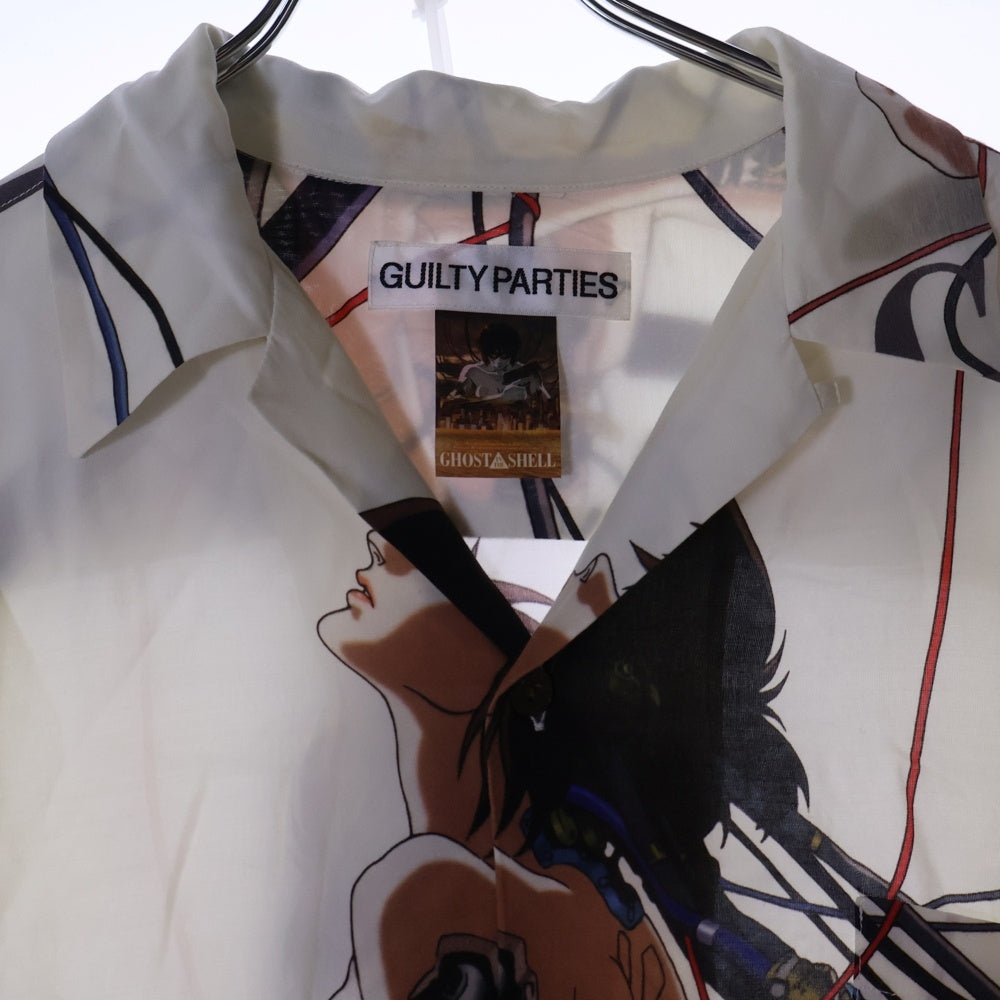 WACKO MARIA(ワコマリア) 23SS ×GHOST IN THE SHELL / S/S HAWAIIAN SHIRT TYPE-3 攻殻機動隊 オープンカラー ハワイアン半袖シャツ ホワイト GITS-WM-HI03
