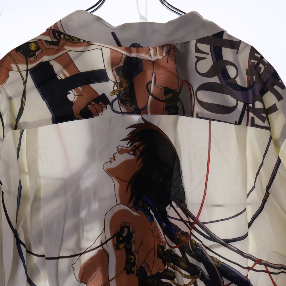 WACKO MARIA(ワコマリア) 23SS ×GHOST IN THE SHELL / S/S HAWAIIAN SHIRT TYPE-3 攻殻機動隊 オープンカラー ハワイアン半袖シャツ ホワイト GITS-WM-HI03
