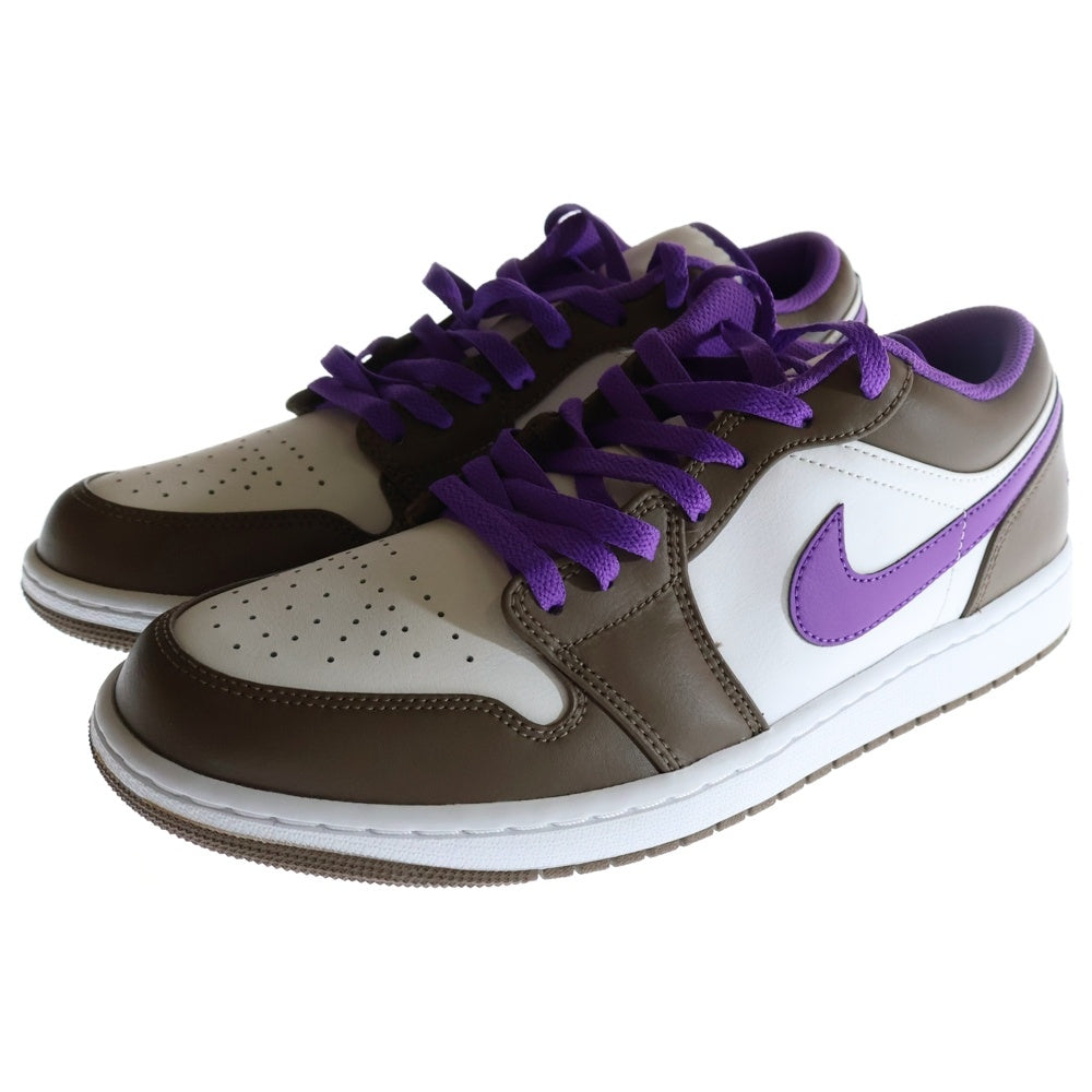 NIKE(ナイキ) AIR JORDAN 1 LOW PALOMINO エアジョーダン パロミノ ローカットスニーカー ブラウン/パープル/ホワイト US10/28cm 553558-215