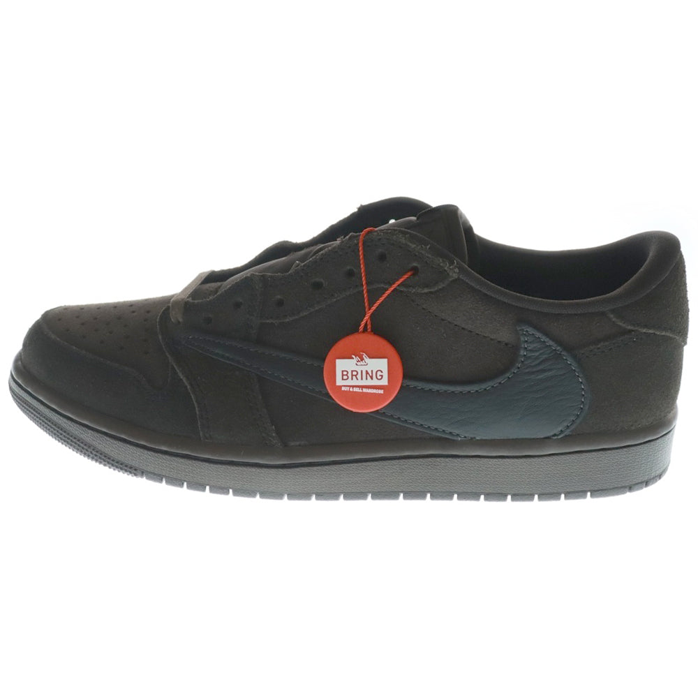 NIKE(ナイキ) ×TRAVIS SCOTT AIR JORDAN 1 LOW OG SP VELVET BROWN トラヴィススコット エアジョーダン ベルベットブラウン ローカットスニーカー US10/28cm DM7866-202