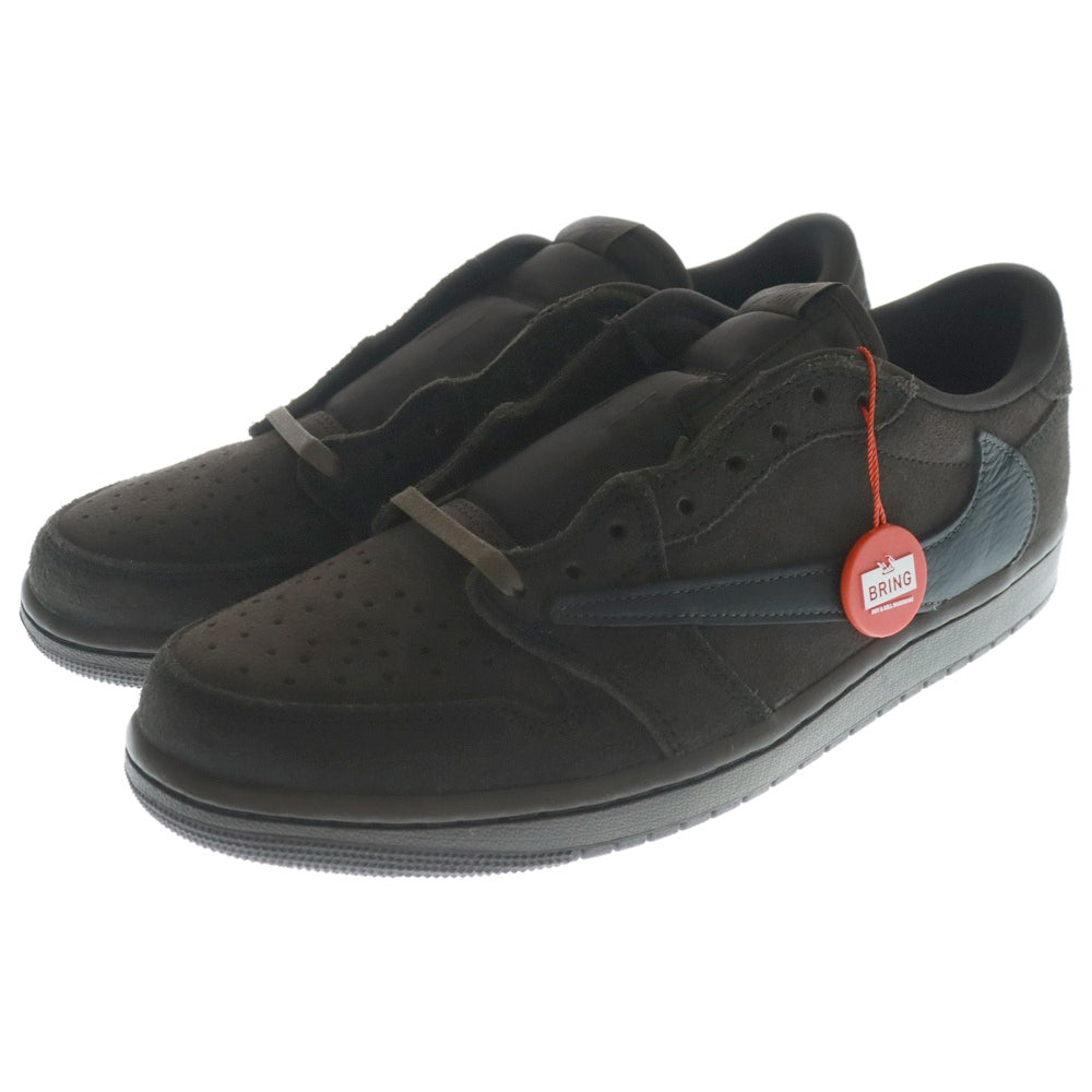 NIKE(ナイキ) ×TRAVIS SCOTT AIR JORDAN 1 LOW OG SP VELVET BROWN トラヴィススコット エアジョーダン ベルベットブラウン ローカットスニーカー US10/28cm DM7866-202