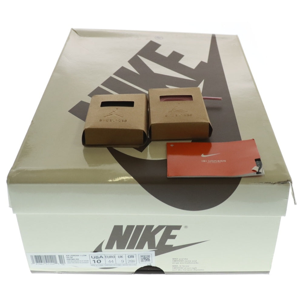 NIKE(ナイキ) ×TRAVIS SCOTT AIR JORDAN 1 LOW OG SP VELVET BROWN トラヴィススコット エアジョーダン ベルベットブラウン ローカットスニーカー US10/28cm DM7866-202