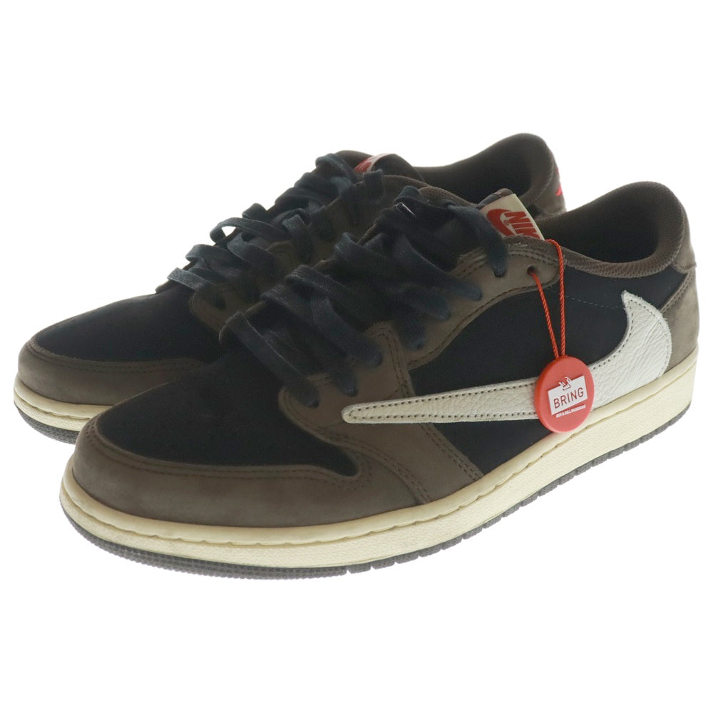 NIKE(ナイキ) ×TRAVIS SCOTT AIR JORDAN 1 LOW OG SP-T トラヴィススコット エアジョーダン ローカットスニーカー ブラウン/ブラック US9.5/27.5cm CQ4277-001