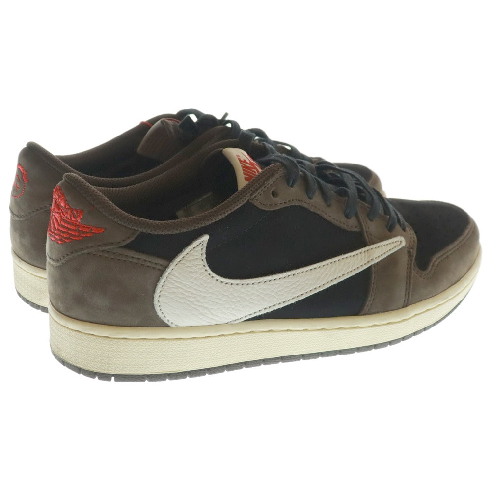 NIKE(ナイキ) ×TRAVIS SCOTT AIR JORDAN 1 LOW OG SP-T トラヴィススコット エアジョーダン ローカットスニーカー ブラウン/ブラック US9.5/27.5cm CQ4277-001