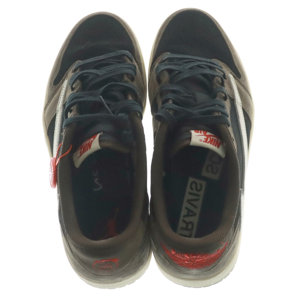 NIKE(ナイキ) ×TRAVIS SCOTT AIR JORDAN 1 LOW OG SP-T トラヴィススコット エアジョーダン ローカットスニーカー ブラウン/ブラック US9.5/27.5cm CQ4277-001