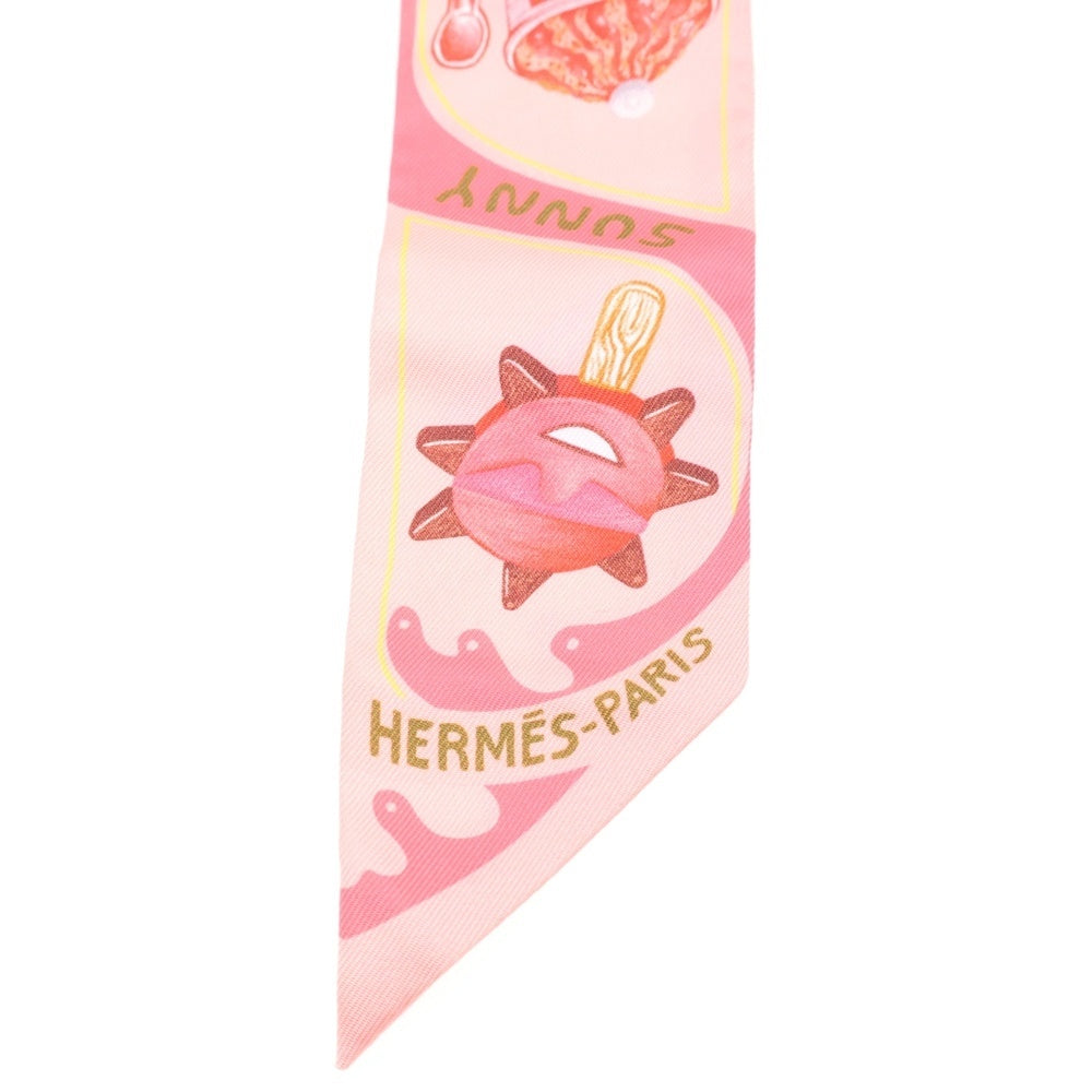 HERMES(エルメス) FUNNY ICE CREAM ファニー アイスクリーム ツイリー シルクスカーフ ピンク レディース