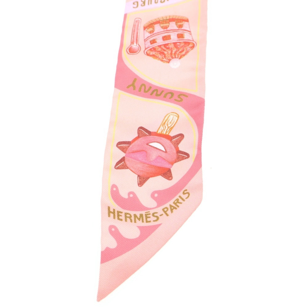 HERMES(エルメス) FUNNY ICE CREAM ファニー アイスクリーム ツイリー シルクスカーフ ピンク レディース