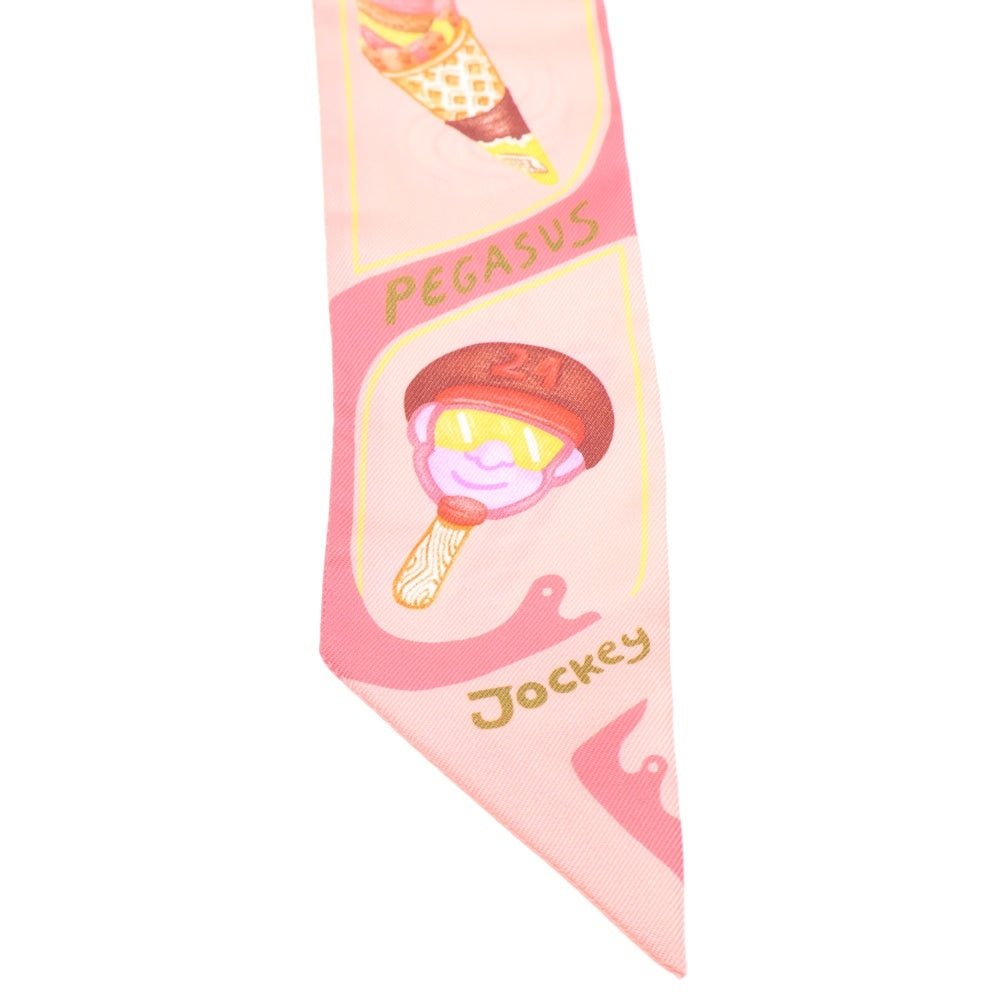 HERMES(エルメス) FUNNY ICE CREAM ファニー アイスクリーム ツイリー シルクスカーフ ピンク レディース