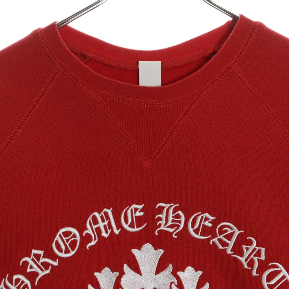 CHROME HEARTS(クロムハーツ) Y NOT Cemetery Cross Crewneck Sweat ワイノット セメタリークロス クルーネック スウェットトレーナー レッド