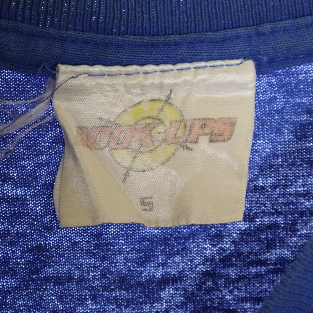 VINTAGE(ヴィンテージ) 90S VINTAGE HOOK UPS ヴィンテージ フック アップス フロントプリント クルーネック半袖Tシャツ カットソー ブルー