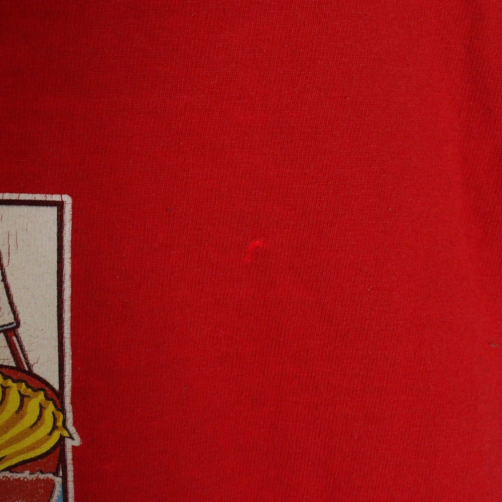 VINTAGE(ヴィンテージ) 90S VINTAGE HOOK UPS ヴィンテージ フック アップス フロントプリント クルーネック半袖Tシャツ カットソー レッド
