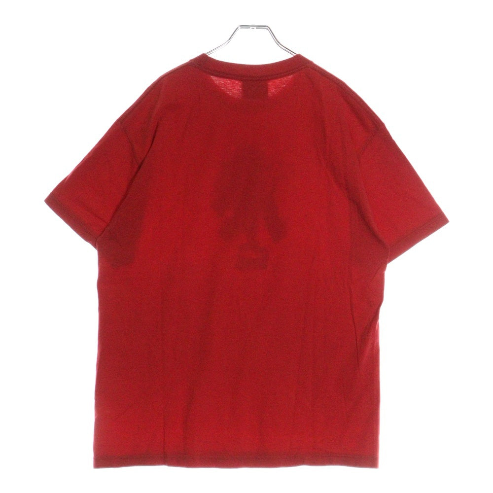 VINTAGE(ヴィンテージ) HOOK UPS フック アップス フロントプリント クルーネック半袖Tシャツ カットソー レッド