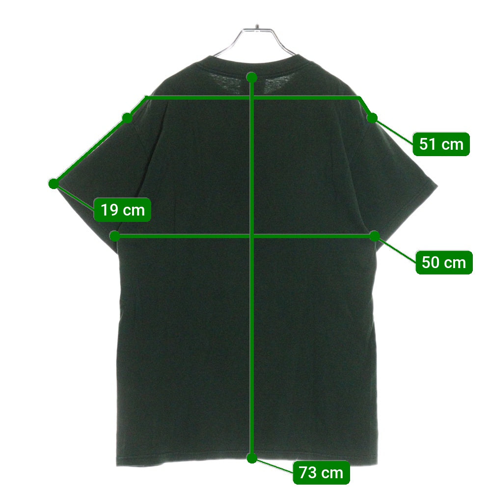 VINTAGE(ヴィンテージ) 90S VINTAGE HOOK UPS ヴィンテージ フック アップス フロントプリント クルーネック半袖Tシャツ カットソー グリーン