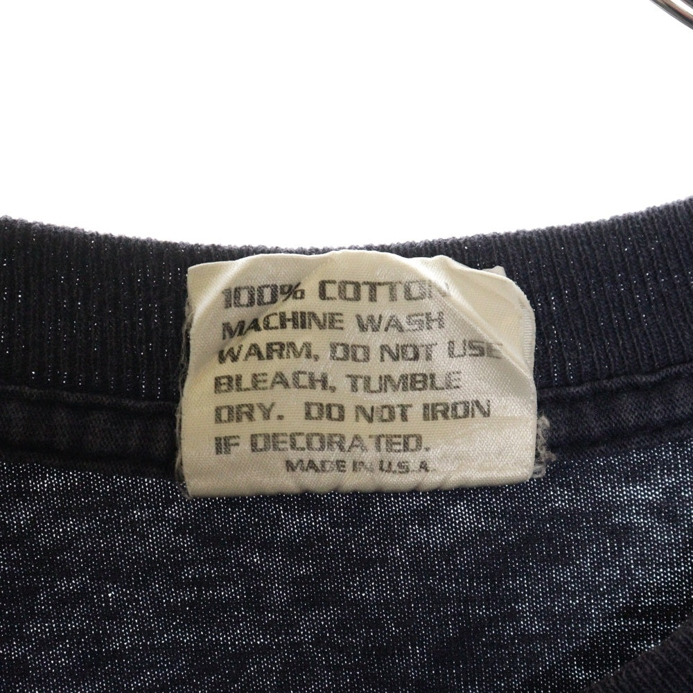 VINTAGE(ヴィンテージ) VINTAGE HOOK UPS ヴィンテージ フック アップス フロントプリント クルーネック半袖Tシャツ カットソー ブラック