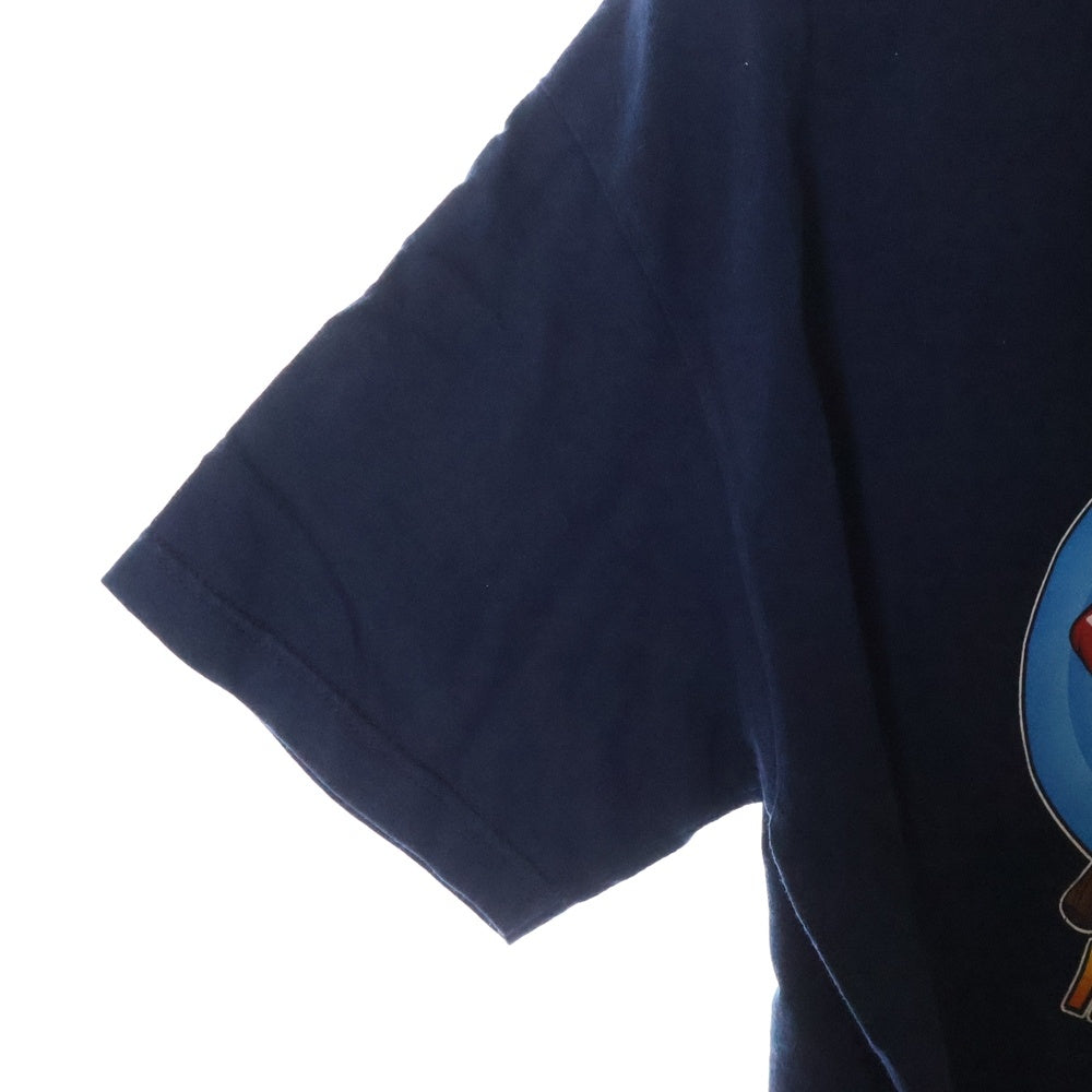 VINTAGE(ヴィンテージ) VINTAGE HOOK UPS ヴィンテージ フック アップス フロントプリント クルーネック半袖Tシャツ カットソー ネイビー