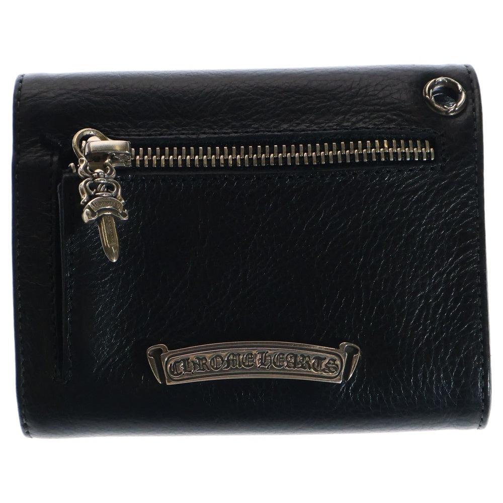 CHROME HEARTS(クロムハーツ) WAVE MINI ウェーブミニ レザーウォレット 財布 ブラック BCA373