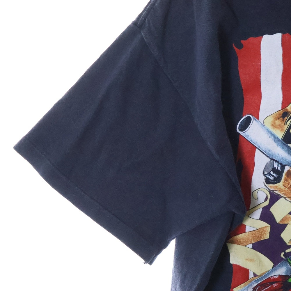 VINTAGE(ヴィンテージ) 90S GUNS N ROSES USE YOUR ILLUSION TOUR ガンズ ユーズユアーイリュージョンツアー プリント 半袖Tシャツ カットソー ネイビー