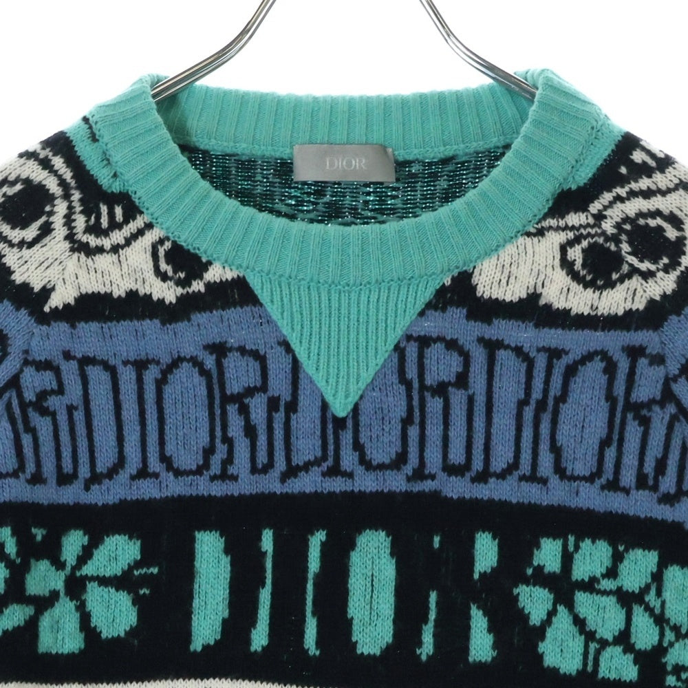 DIOR(ディオール) 20AW ×SHAWN STUSSY MULTICOLOR WOOL JACQUARD SWEATER ショーンステューシー マルチカラージャガード ニットセーター 033M622AT167