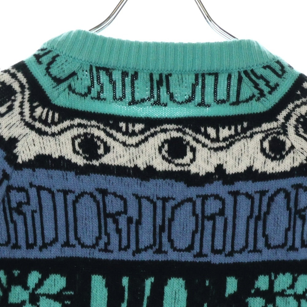 DIOR(ディオール) 20AW ×SHAWN STUSSY MULTICOLOR WOOL JACQUARD SWEATER ショーンステューシー マルチカラージャガード ニットセーター 033M622AT167