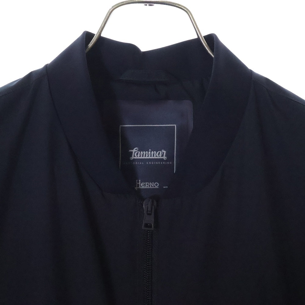 HERNO(ヘルノ) LAMINAR GORE-TEX 2LAYER ラミナー ゴアテックス 2レイヤー MA-1ブルゾン ナイロン ボンバー ジャケット ブラック GI0009UL-11106-9300