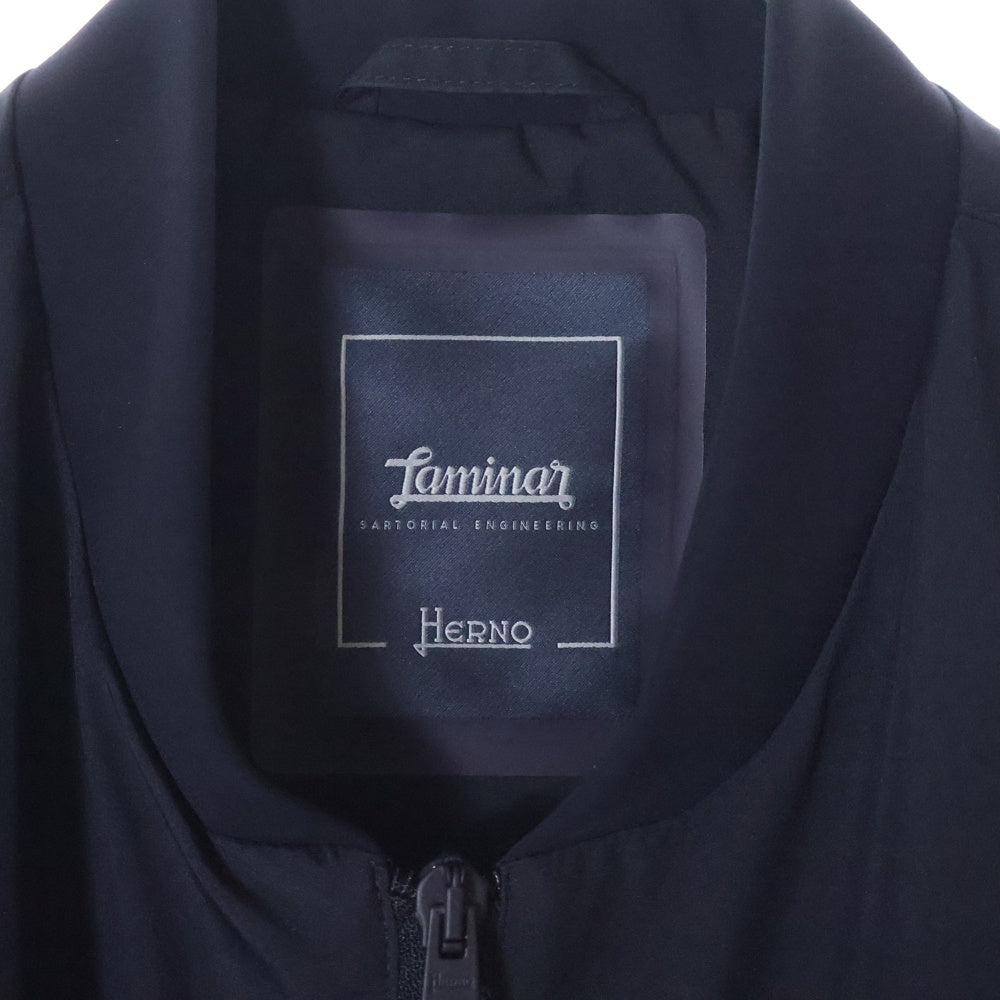 HERNO(ヘルノ) LAMINAR GORE-TEX 2LAYER ラミナー ゴアテックス 2レイヤー MA-1ブルゾン ナイロン ボンバー ジャケット ブラック GI0009UL-11106-9300