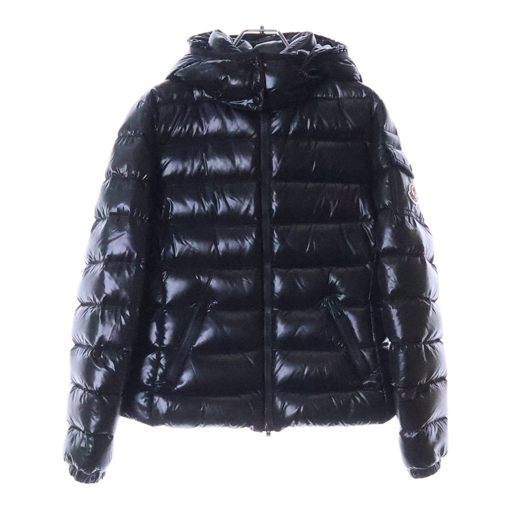 MONCLER(モンクレール) 19AW ナイロン ジップアップ サイドロゴ フーディー ダウンジャケット ブラック E20934685805