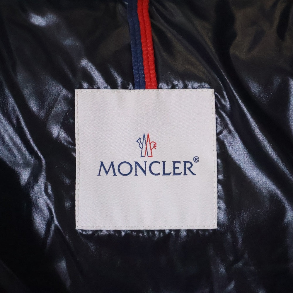 MONCLER(モンクレール) 19AW ナイロン ジップアップ サイドロゴ フーディー ダウンジャケット ブラック E20934685805