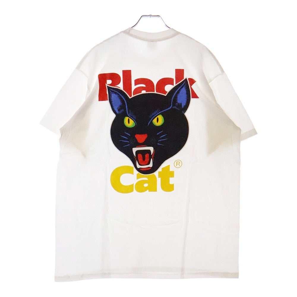 SUPREME(シュプリーム) 24SS Black Cat Tee ブラックキャット プリント クルーネック 半袖Tシャツ カットソー ホワイト