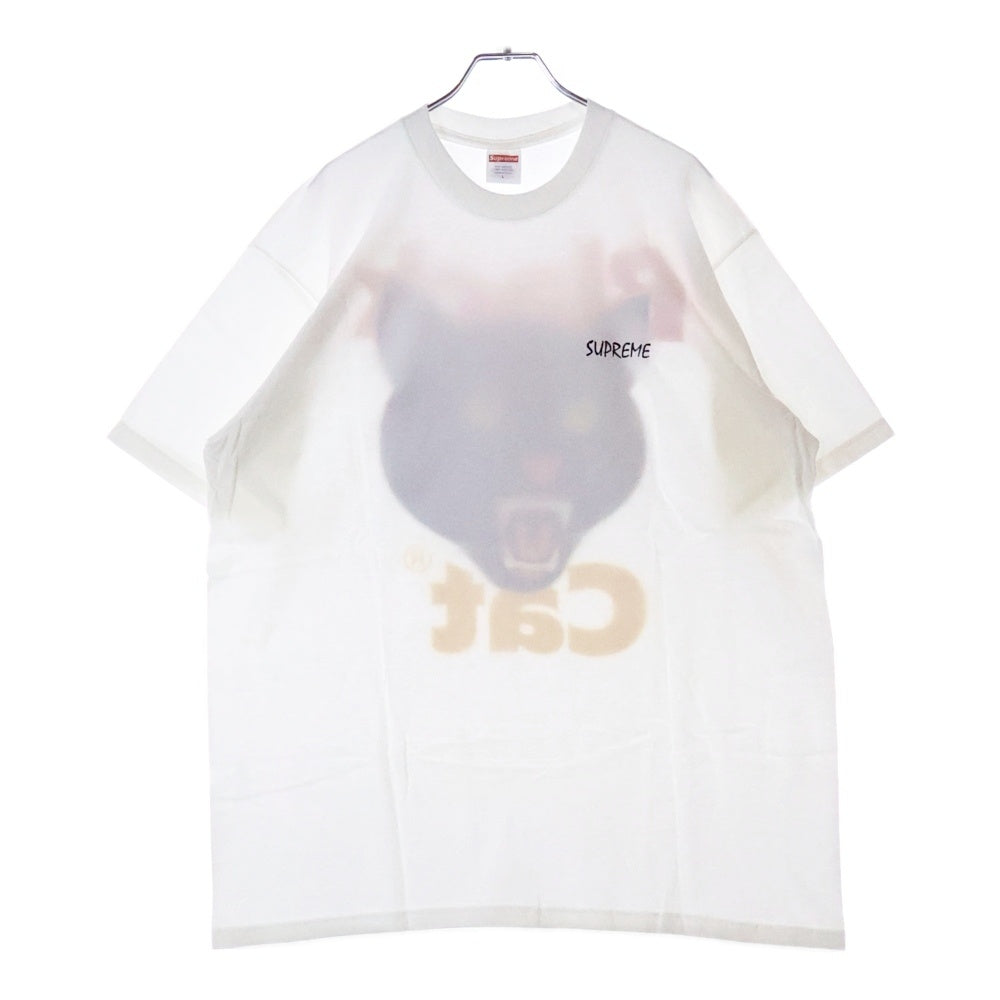 SUPREME(シュプリーム) 24SS Black Cat Tee ブラックキャット プリント クルーネック 半袖Tシャツ カットソー ホワイト