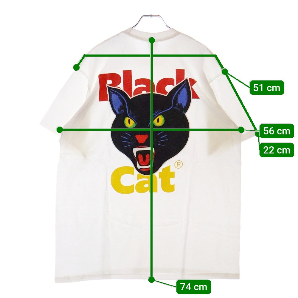 SUPREME(シュプリーム) 24SS Black Cat Tee ブラックキャット プリント クルーネック 半袖Tシャツ カットソー ホワイト