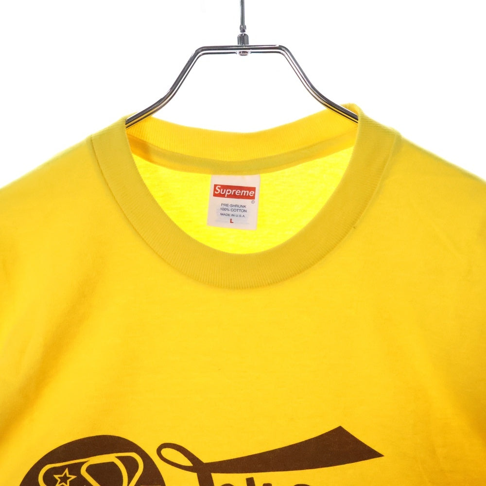 SUPREME(シュプリーム) 24SS Records Tee レコーズロゴプリント クルーネック 半袖Tシャツ カットソー イエロー