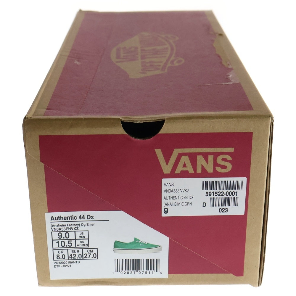 VANS(ヴァンズ) AUTHENTIC 44 DX オーセンティック ローカットスニーカー グリーン US9/27cm VN0A38ENVKZ