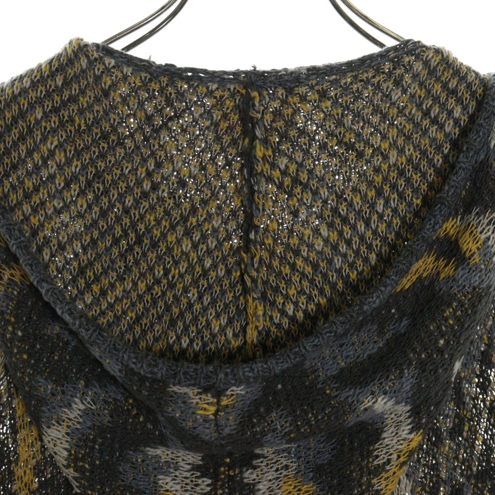KAMIYA(カミヤ) 25SS CAMOUFLAGE ZIP KNIT HOODIE カモフラージュ ジップアップ フーデット ニット カーディガン セーター マルチ G14HD072-0