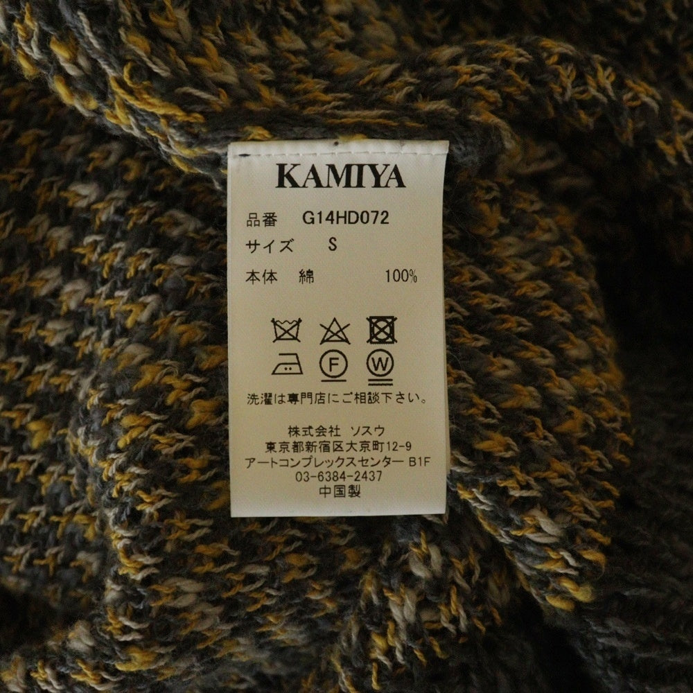 KAMIYA(カミヤ) 25SS CAMOUFLAGE ZIP KNIT HOODIE カモフラージュ ジップアップ フーデット ニット カーディガン セーター マルチ G14HD072-0