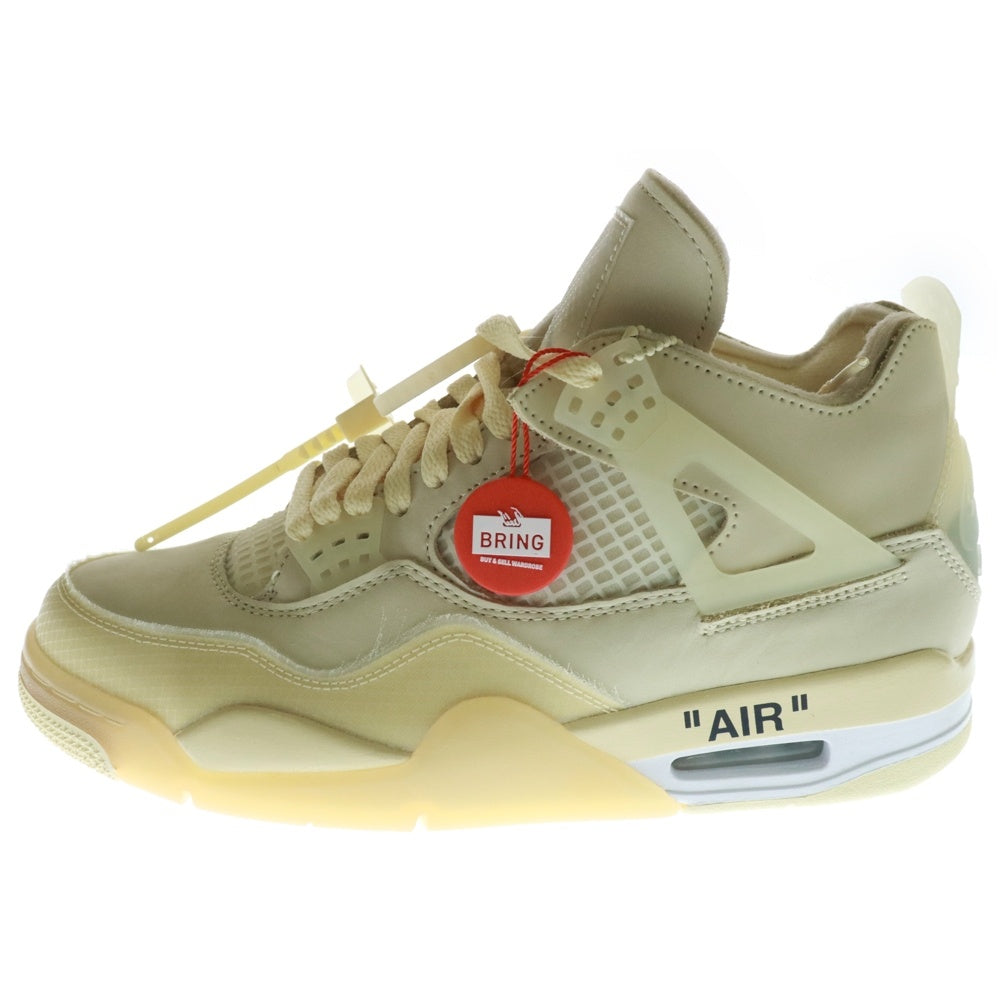 NIKE(ナイキ) ×OFF-WHITE WMNS AIR JORDAN 4 SP SAIL オフホワイト ウィメンズ エアジョーダン4 SP スニーカー セイル アイボリー US9/26cm CV9388-100