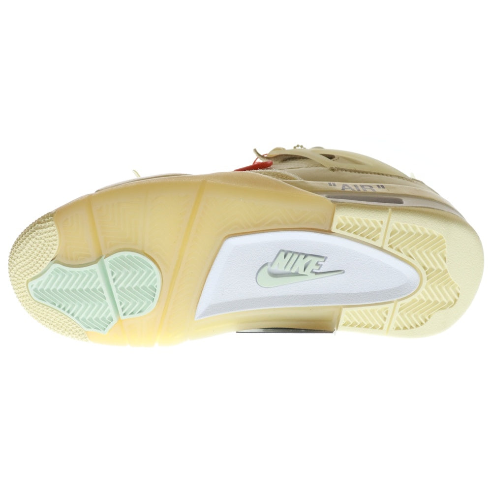 NIKE(ナイキ) ×OFF-WHITE WMNS AIR JORDAN 4 SP SAIL オフホワイト ウィメンズ エアジョーダン4 SP スニーカー セイル アイボリー US9/26cm CV9388-100