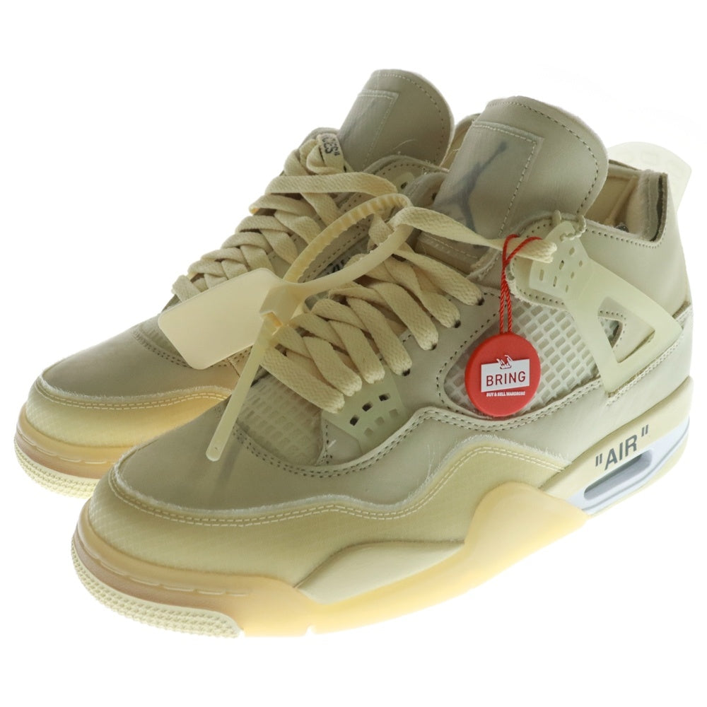 NIKE(ナイキ) ×OFF-WHITE WMNS AIR JORDAN 4 SP SAIL オフホワイト ウィメンズ エアジョーダン4 SP スニーカー セイル アイボリー US9/26cm CV9388-100