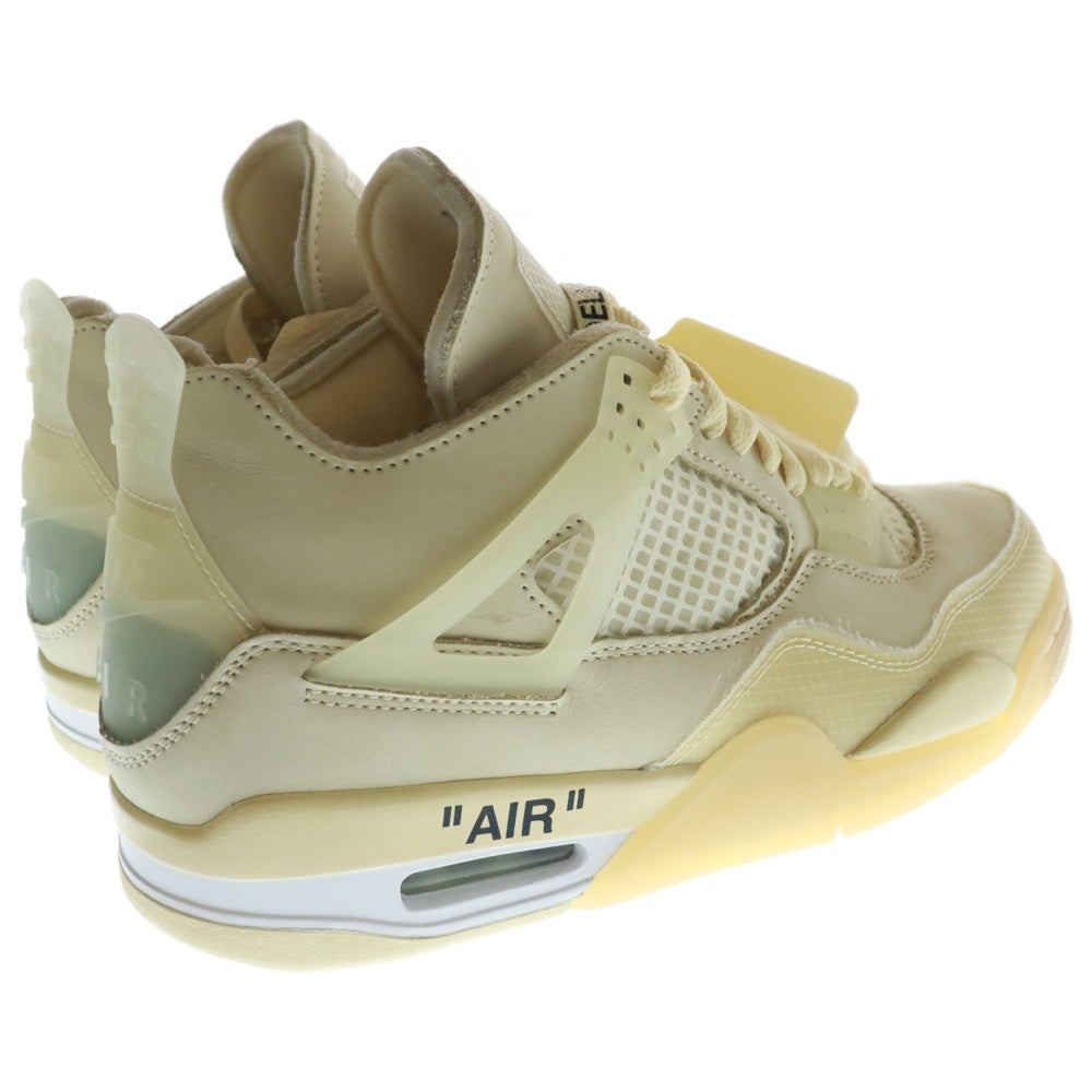 NIKE(ナイキ) ×OFF-WHITE WMNS AIR JORDAN 4 SP SAIL オフホワイト ウィメンズ エアジョーダン4 SP スニーカー セイル アイボリー US9/26cm CV9388-100