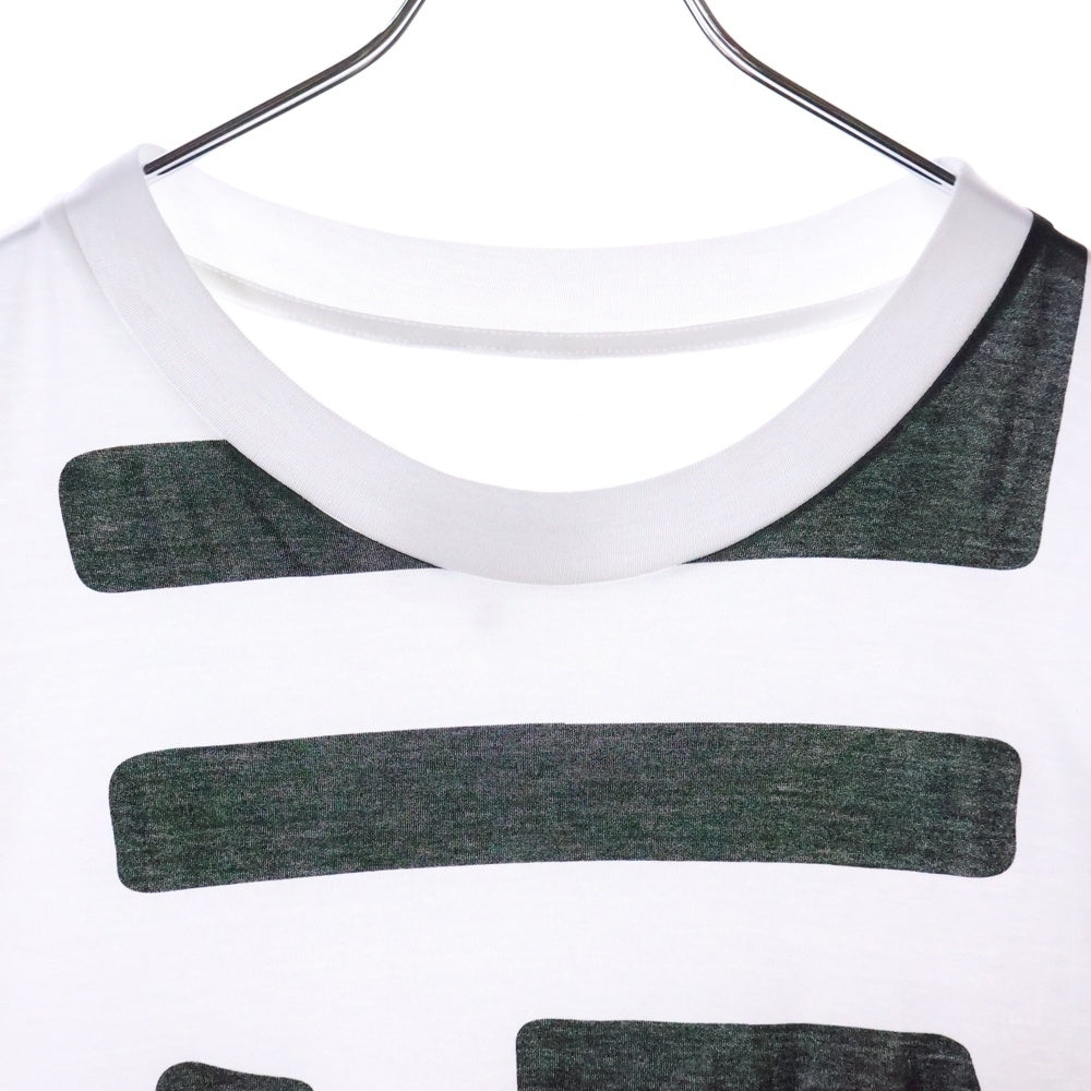 Maison Margiela 10(メゾン マルジェラ) FRAGILE フラジャイル ビッグロゴ オーバーサイズ クルーネック カットソー 半袖Tシャツ ホワイト S50GC0562