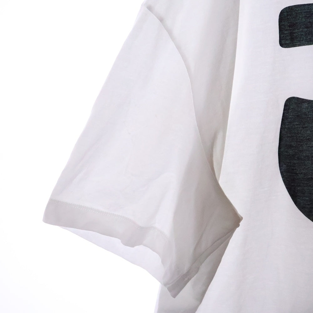 Maison Margiela 10(メゾン マルジェラ) FRAGILE フラジャイル ビッグロゴ オーバーサイズ クルーネック カットソー 半袖Tシャツ ホワイト S50GC0562